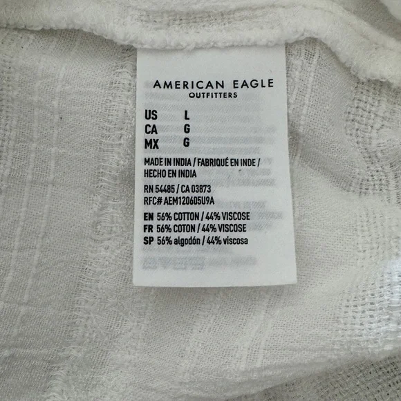 American Eagle Ruffled One Shoulder Bubble top Size Large - Picture 3 of 4